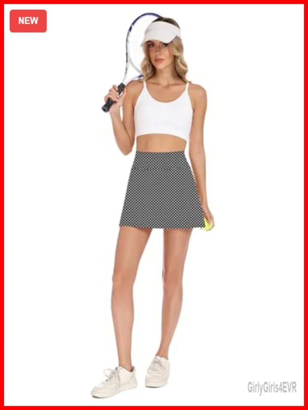High Waisted Athletic Skort with Pockets for Tennis Golf Workout
